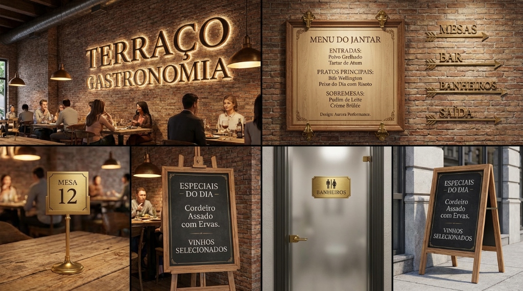 Sinalização Restaurante